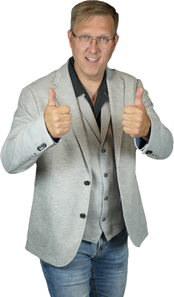 Maik Schernikau als DJ-Rostock im Anzug